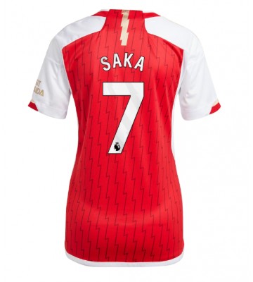 Arsenal Bukayo Saka #7 Koszulka Podstawowych Kobiety 2023-24 Krótki Rękaw